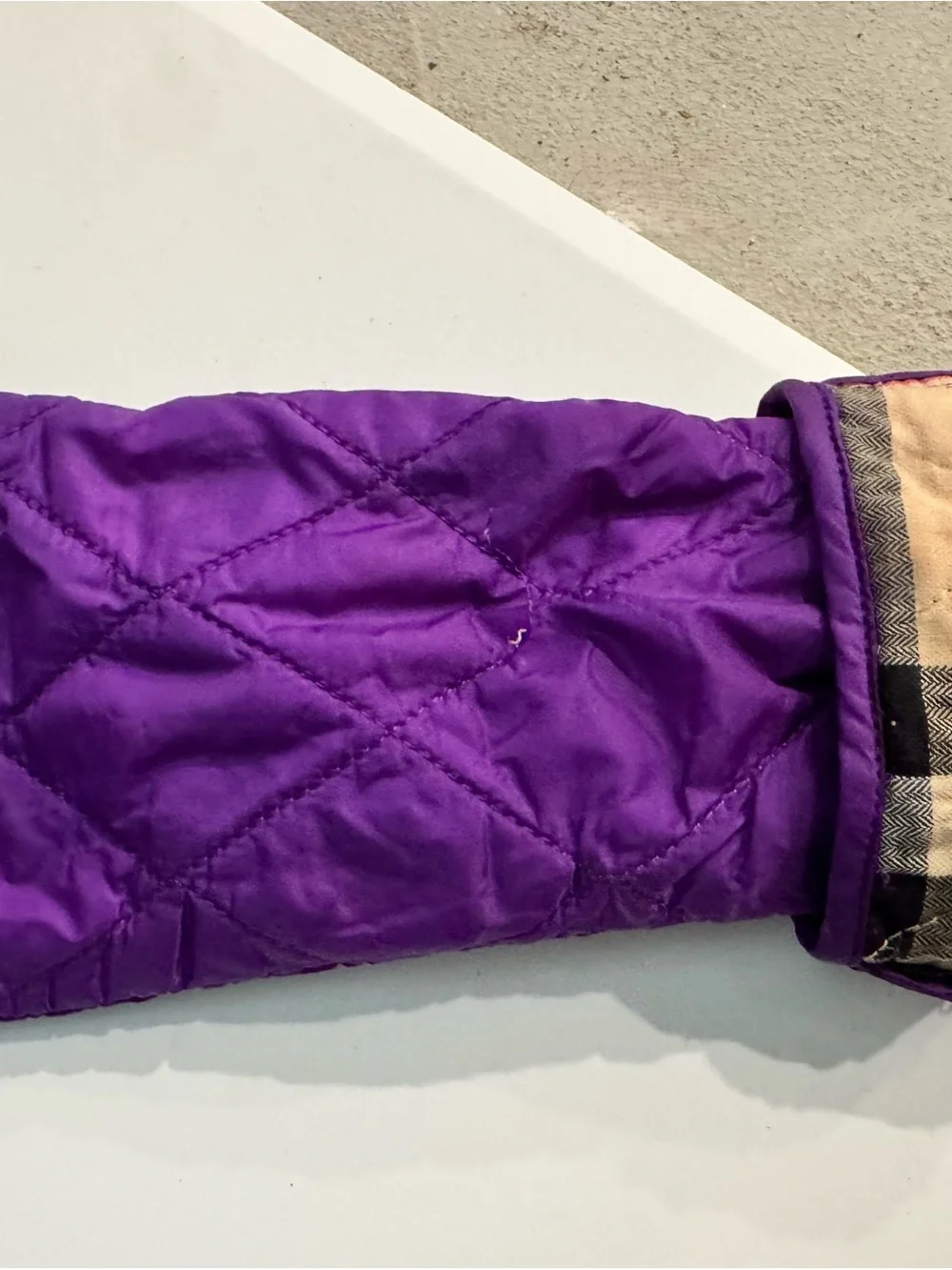 Burberry Purple Quilted Hooded Girls' Puffer Coat